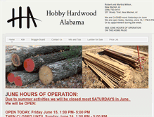 Tablet Screenshot of hobbyhardwoodalabama.com